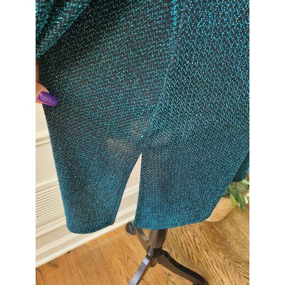 Slinky Brand Women's Blue Polyester Round Neck Long Sleeve Pullover Sweater 1X - Picture 7 of 13